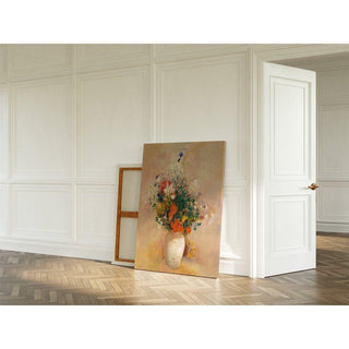 Vase de fleurs fond rose - Odilon Redon | Reproduction Tableau Décoration murale affiche copie