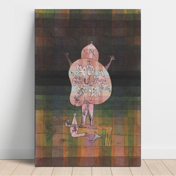 Maalauksen jäljennös Ventriloquisti ja huutaja maalaus erämaassa - Paul Klee