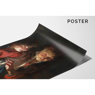 Vieille femme et garçon avec des bougies - Peter Paul Rubens | Reproduction Tableau Décoration murale affiche copie