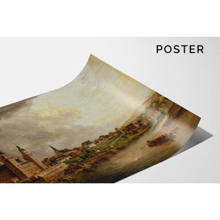 Vue d'Aschaffenburg - Christian Georg Schütz the Elder | Reproduction Tableau Décoration murale affiche copie