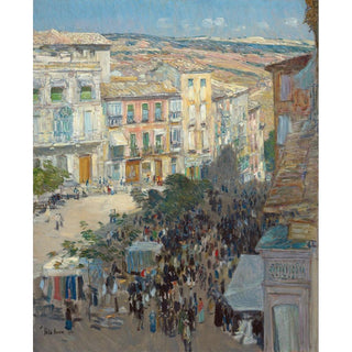 Vue d'une ville du sud de la France - Childe Hassam | Reproduction Tableau Décoration murale affiche copie