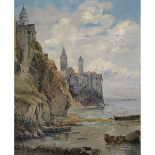 Vue de l'île de Rab - Marie Egner | Reproduction Tableau Décoration murale affiche copie