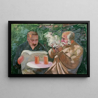 Walther Gamerith - Zwei Mnner in einer Gastwirtschaft.webp