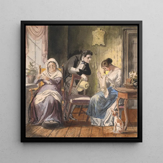 Wilhelm Marstrand - Et besg Et besg fra hverdagslivet.webp