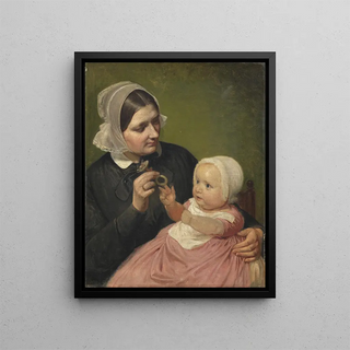 Wilhelm Marstrand - The Artists Wife and Their Son Poul.webp