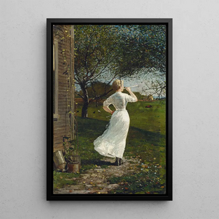 Winslow Homer - The Dinner Horn Blowing the Horn at Seaside.webp