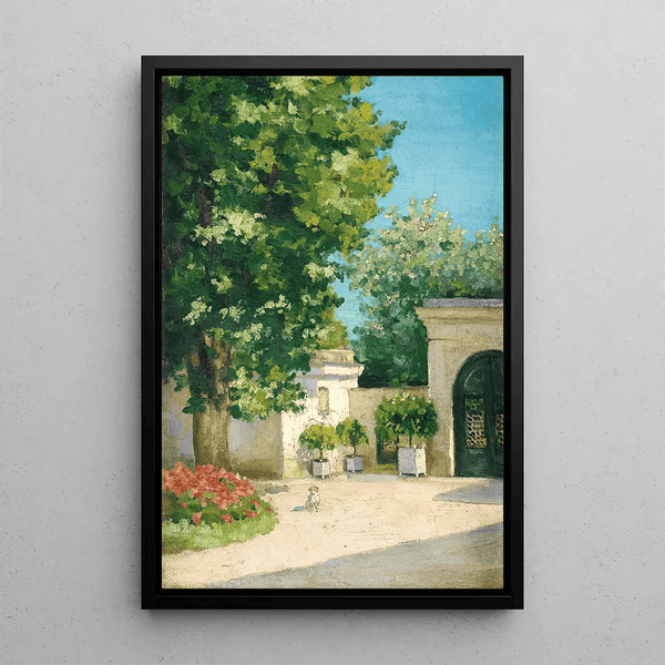 Maalauksen jäljennös Yerres-maalaus. De L’Exèdre, Le Porche De La Demeure Familiale - Gustave Caillebotte
