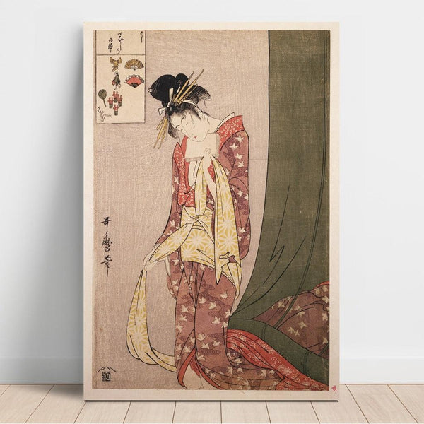 Maalauksen jäljennös Ōgiya Hanaōgi - Ōgiya Hanaōgi (kuvavisa arvoitus) - Kitagawa Utamaro