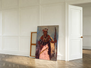 Taidetuloste | Notch-ee-nng-a No Heart Called White Cloud Chef de la tribu - George Catlin