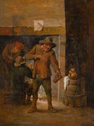 workshop of David Teniers the Younger - Tavern interior with men at a hearth.webp