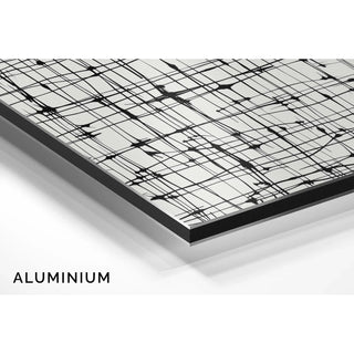 Tableau décoratif design noir et blanc - Lignes Éthérées