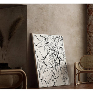 Tableau décoratif noir et blanc - Enchevêtrement Sauvage
