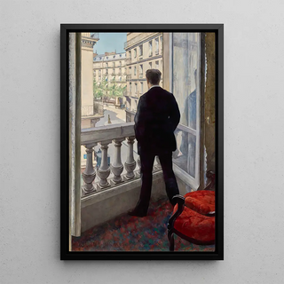 Reproduction tableau | Jeune homme à sa fenêtre - Gustave Caillebotte | Poster - Toile - Aluminium