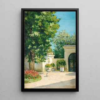 Reproduction tableau | Yerres. De L’Exèdre, Le Porche De La Demeure Familiale - Gustave Caillebotte | Poster - Toile - Aluminium