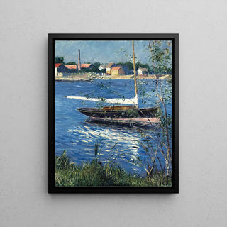 Reproduction tableau | Bateau au mouillage sur la Seine à Argenteuil - Gustave Caillebotte | Poster - Toile - Aluminium