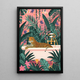 Tableau léopard - Léopard dans la Jungle