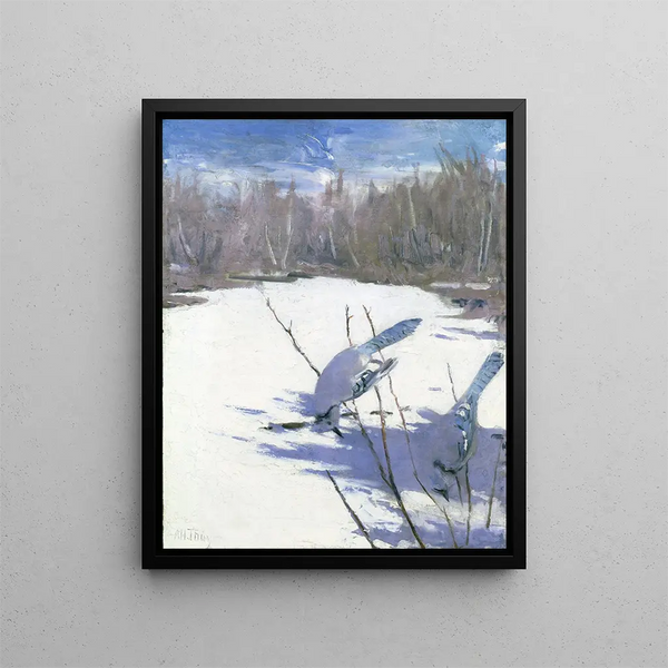 Abbott Handerson Thayer - Blue Jays In Winter Study For Book Concealing Coloration In The Animal Kingdom.webp