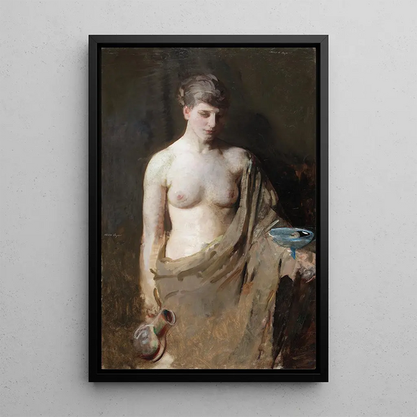 Hébé-maalaus - Abbott Handerson Thayer — kehystetty taideteos seinällä