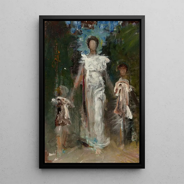 Maalauksen jäljennös Esitutkielma Neitsyt- Abbott Handerson Thayer