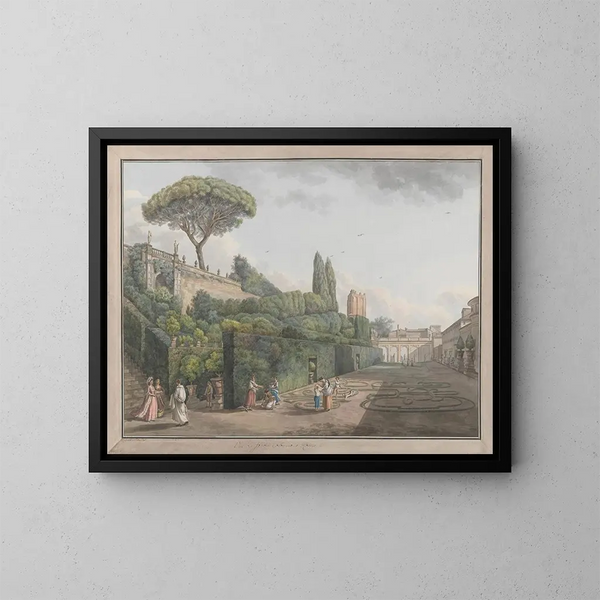 Jardin du Palais Colonna - Abraham Louis Rodolphe Ducros — kehystetty taideteos seinällä