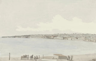 AbrahamLouisRodolphe Ducros - Gezicht op het voorgebergte Pausilype met oude paleis van koningin Jeanne en platteland van Sannazar vanaf het balkon van de herberg.webp