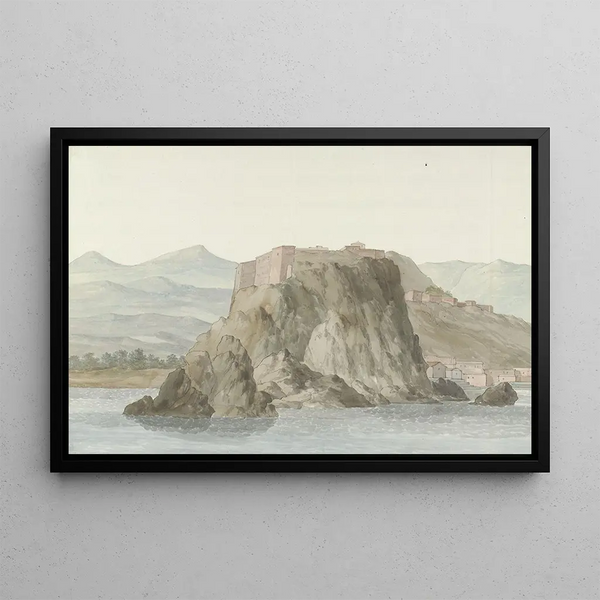 AbrahamLouisRodolphe Ducros - Rots en stad Scilla in de regio Calabri gezien vanaf zee aan de noordkant.webp