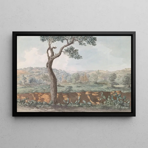 AbrahamLouisRodolphe Ducros - Rune van Castor en Pollux tempel binnen muren van oude Agrigento.webp