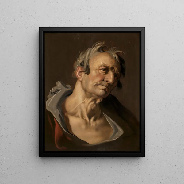 Vanhan miehen pää - Abraham Bloemaert — kehystetty taideteos seinällä