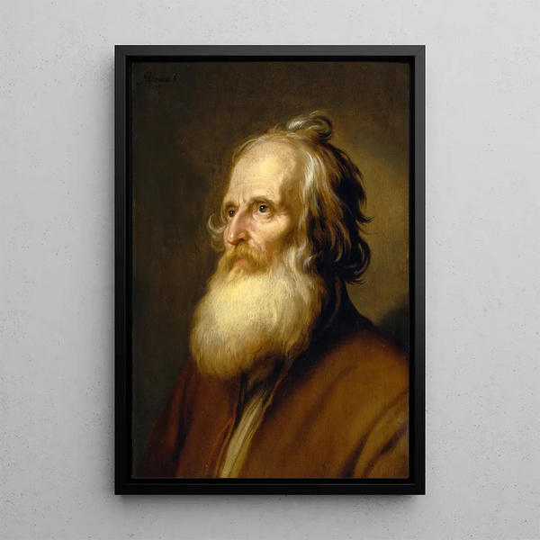 Vanhus - Abraham Bloemaert — kehystetty taideteos seinällä