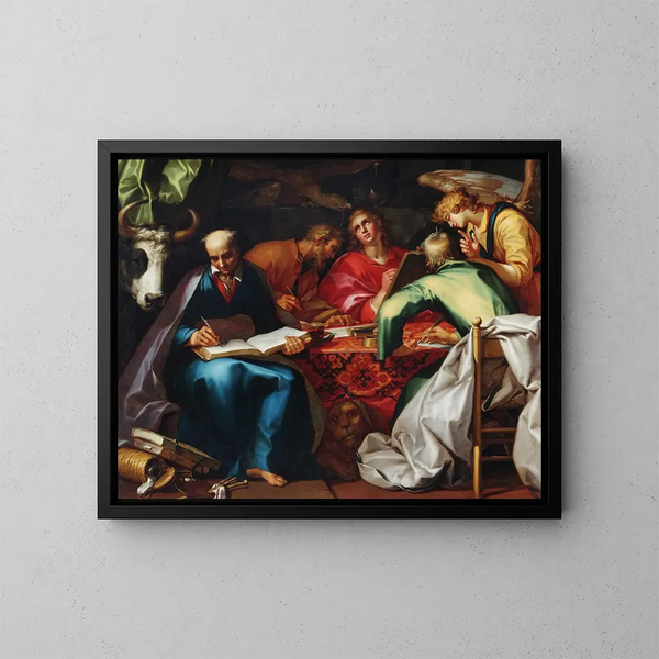Les quatre évangélistes - Abraham Bloemaert — kehystetty taideteos seinällä