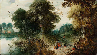 Abraham Govaerts - Forest View with Travellers.webp