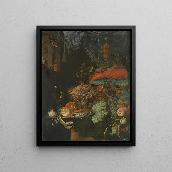 Abraham Mignon - Still Life with Fruit and a Goldfinch.webp