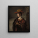 Saskia van Uylenburgh, taiteilijan Rembrandt - Abraham van Dijck — kehystetty taideteos seinällä
