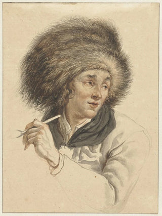Abraham Van Strij - Man with Fur Hat and Pipe.webp