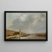 La Grande Galerie du Louvre avec la porte Neuve et la tour de Bois - Abraham de Verwer — kehystetty taideteos seinällä