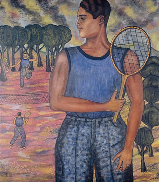 Abraham ngel - Portrait Of Hugo Tilghman The Tennis Player.webp