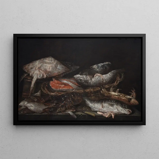 Abraham van Beyeren - Still Life With Fish On A Stone Table.webp