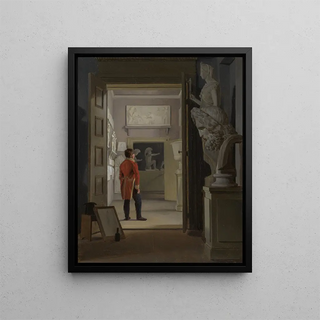 Adam August Mller - The Hall of Antiquities at Charlottenborg Palace Copenhagen.webp