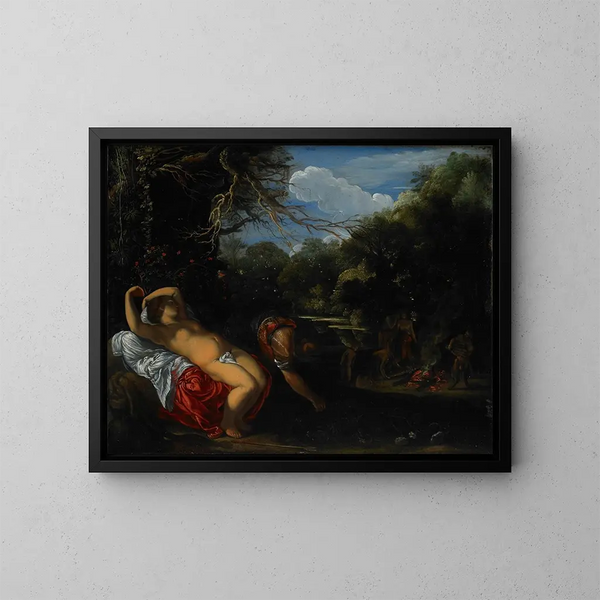 Apollon ja Coronis - Adam Elsheimer — kehystetty taideteos seinällä