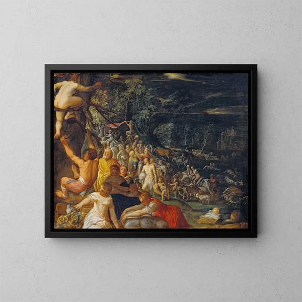 Le Déluge - Adam Elsheimer — kehystetty taideteos seinällä
