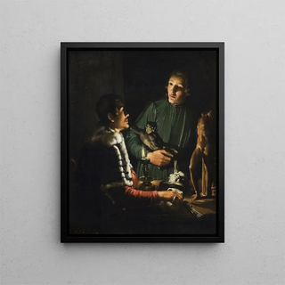 Adam de Coster - Two Sculptors at Night in Rome Double Portrait of Francois Duquesnoy and Georg Petel.webp