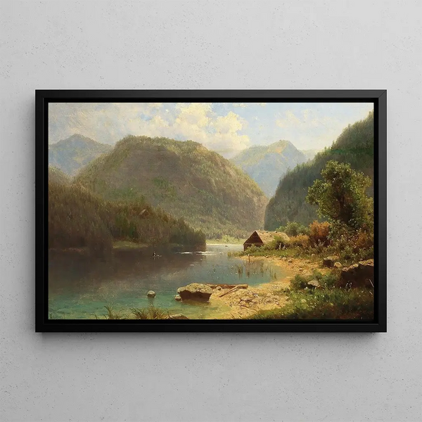 Adolf Chwala - A hut on the lakeside.webp