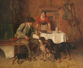 Adolf Eberle - Brotzeit des Jgers.webp