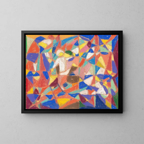 Composition figurative - Adolf Hölzel — kehystetty taideteos seinällä