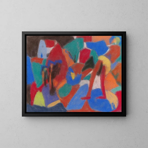 Figure dans un paysage - Adolf Hölzel — kehystetty taideteos seinällä