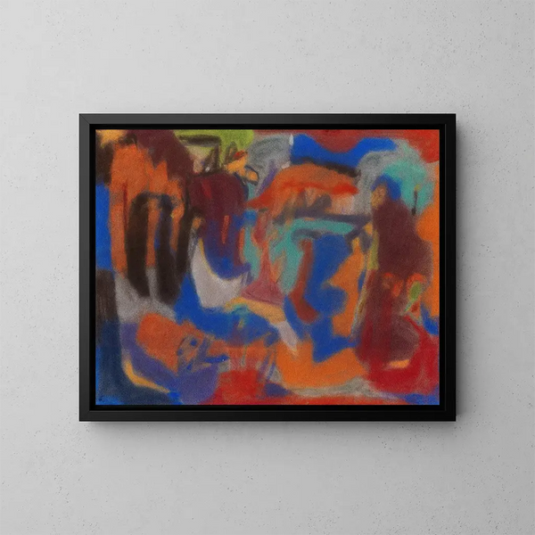 Composition figurale - Adolf Hölzel — kehystetty taideteos seinällä