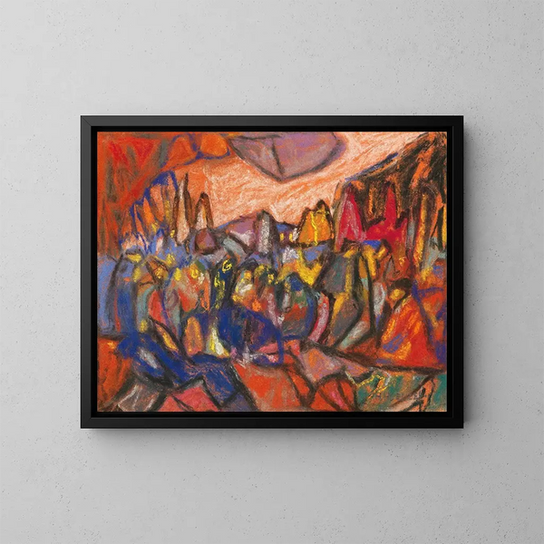 Composition - Adolf Hölzel — kehystetty taideteos seinällä