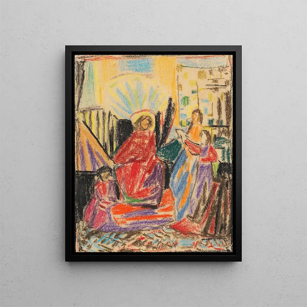 Motif religieux - Adolf Hölzel — kehystetty taideteos seinällä