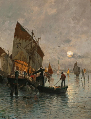 Adolf Kaufmann - In der Lagune Venedigs.webp