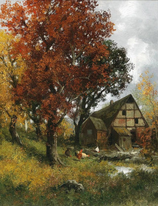 Adolf Kaufmann - Mhle im Herbstwald.webp